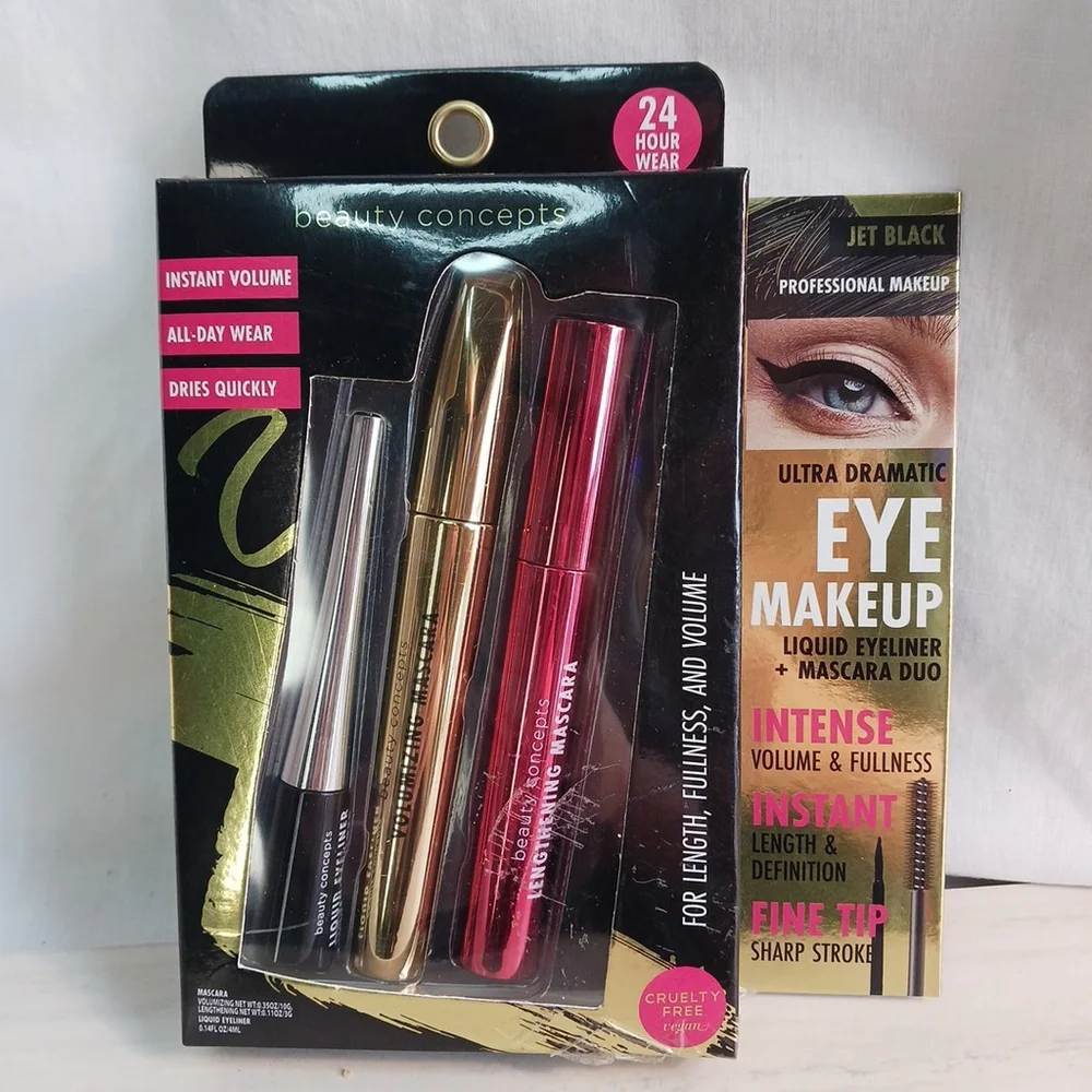 Beauty Concepts Jet Black Mascara Length Fullness Volume NEW